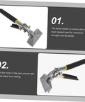 Metal Bender Hand Seamer Tool Plier For HVAC with non-slip handle and heat-treated steel construction in two views.