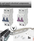 Two Piece Aluminum DIN Rail Slotted For Hardware Component Mounting RoHS Compliant 13 Inches Long 35mm Wide 7.5mm High DIY Friendly