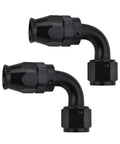 10AN PTFE Hose End Fitting 90 Degree Black For PTFE Fuel Line Only 2 Pack Heavy Duty Aluminum 6061 1500 PSI 65 To 252 Fahrenheit
