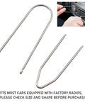 4 Piece Car Radio Removal Pry Tool Set V Shaped Stainless Steel Stereo Release Tools Kit For Vehicle Audio Dash Disassembly