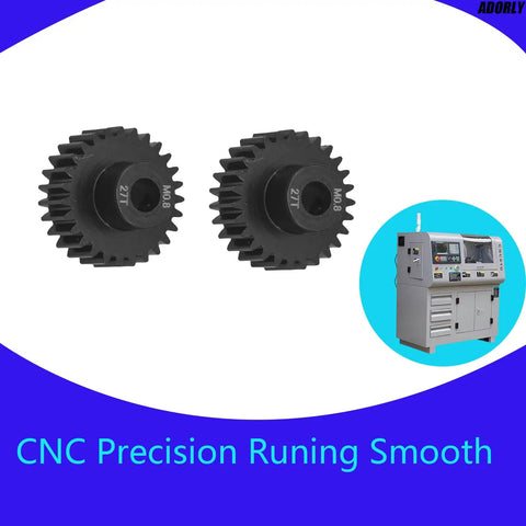 Two Pack Hard Steel Pinion Gears 27T 32P 0.8M 5mm Shaft CNC Machined Upgrade For UDR RC Car 5647 Replacement Parts