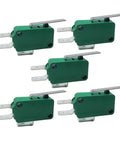 Set Of Five Micro Limit Switches Built Tough, Heavy Duty, 16A 250VAC SPDT Hinge Lever NO NC Industrial Control Switches