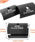 Heavy Duty Aluminum Bike Handlebar Shim 25.4 To 31.8 Mm Reducer Spacer Kit showing size and wavy design
