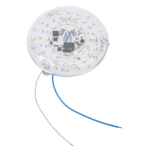ANGGREK 4 Inch Ceiling Fan LED Light, 15W 3CCT Dimmable, 3000K 4000K clear round LED light board with multiple bulbs.