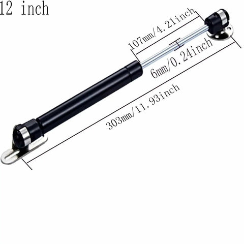 12 Inch Gas Strut 30N Lift Support For Cabinet Doors Black Heavy Duty Hydraulic Air Prop Hinge For Kitchen Cabinets 7 Lb Load Extendable