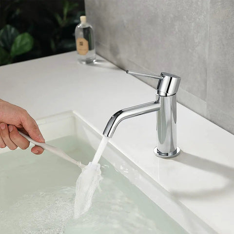 Single Hole Chrome Bathroom Faucet With One Handle For Sink Drip Free Stainless Steel Fixture Pop Up Drain Assembly And Supply Lines Easy Install Premium Cartridge Built To Last With Smooth Operation