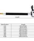 Universal Air Pump Hose Adapter Extension Tube For Car And Motorbike Tire Inflator Durable Flexible Locking Valve Connector Tool Kit 20cm black braided hose