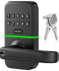 Keyless Entry Door Lock With Keypad For Front Door, Digital Smart Knob With Exterior Code Access, keys shown
