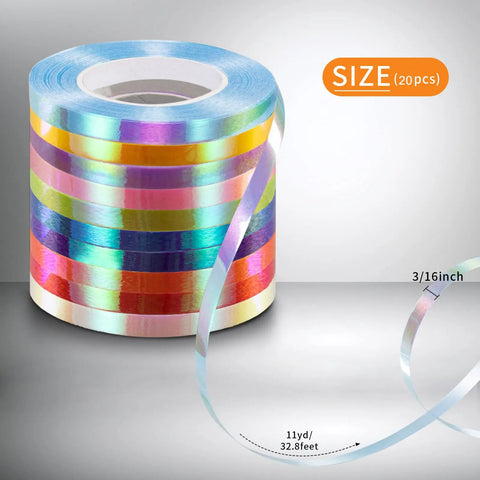 100 Pcs Bright Bows And Ribbon Assortment Set For Gift Wrapping With 80 Self Adhesive Bows And 20 Curling Ribbon Rolls In 10 Colors