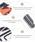 Pro 9Pc Ball End Hex Key Wrench Set With Long Arm Reach For Deep Torque Precision Mechanical Repair And Cool DIY Projects Plus Durable PVC Holder, 1.5-10mm