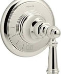 Artifacts Volume Valve Trim With Lever Handle In Vibrant Polished Nickel For ADA Compliant Ergonomic Grip And Slick Premium Look