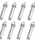 8 Piece M6x50mm External Hex Expansion Bolts 304 Stainless Steel With Nuts And Washers For Concrete Sleeve Anchors Pool Safety Cover Anchoring Rust Resistant Expansion Screws Ideal For Concrete Or Masonry Projects And Easy Installation