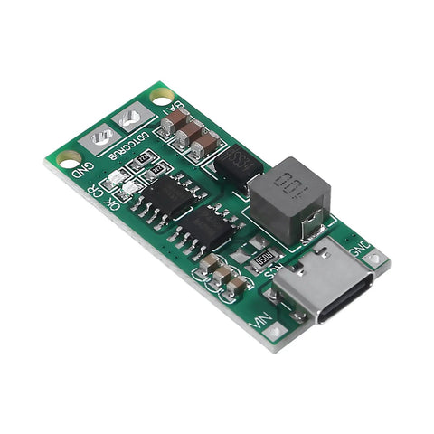Three Pack Usb C Type C Bms Charger Board For 4S 18650 Lithium Batteries showing green circuit board with USB-C input.