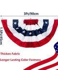 Patriotic Bunting Flags Set Of 6 Three Foot Long Outdoor Indoor Decoration Flags With Brass Grommets for Fourth of July