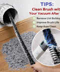 Pro Grade Dryer Vent Cleaner Kit with Vacuum Hose Attachment Brush for lint removal in dryer vent with accumulated lint