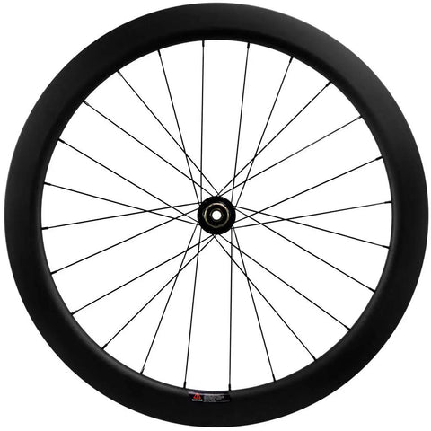 Dope Carbon Road Bike Disc Brake Wheelset With 55mm Clincher Tubeless Ready Rim 25mm Width UD Matte Finish 700C individual front wheel