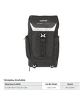 Cruise Journey Travel Backpack For Air Travel And Diving Gear With Padded Shoulder Straps 35 Liter Capacity Lightweight Durable