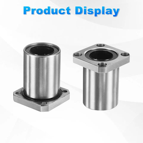 LMK25UU Linear Ball Bearings 25mm Bore 40mm OD 50mm Long 5.5mm Hole 4 Pack Round Flange Bushing With Double Side Rubber Seals