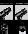 Comparison of 20mm Wide Angle Erecting Eyepiece for 1.25 Inch Telescopes With Broad Field Of View and standard eyepiece.