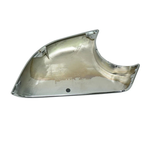 Driver Side Tesla Model 3 Lower Mirror Cover Chrome Base Bezel Trim Hella Shiny Exterior Rearview Mirror Bottom Replacement Upgrade For 2017 2018 2019 2020 2021 2022 Vehicles, shiny chrome left mirror bottom cover.
