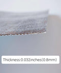 Close-up of Self-Adhesive Aluminum-Fiberglass Heat Shield Wrap thickness 0.032 inches, shows texture and edge detail.