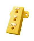 Golf Swing Shallowing Aid For Quick On The Go Practice Improve Your Swing Path No Tools Required yellow training tool with holes