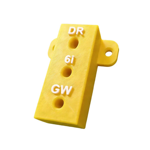 Golf Swing Shallowing Aid For Quick On The Go Practice Improve Your Swing Path No Tools Required yellow training tool with holes