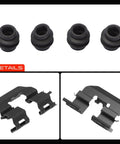 Upgrade Your Ride With Premium Rear Side Disc Brake Hardware Kit For Hyundai Sonata And Kia Amanti 2010 2011 2007 Fits Azera Plus More Models Perfect For Daily Driving. black rubber boots and steel spring clips