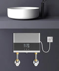 Dang Nice Under Sink Instant Hot Water Heater With Crisp Digital Display 110 Volt 4000 Watt Heavy Duty Electric Mini Tank mounted under counter.