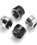 Four ER11-A Collet Clamping Nut Set With Dynamic Balance Holes For CNC Milling Lathe Holders, alloy and hardened steel, four pack
