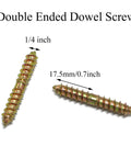 24 Pcs M6x40mm Double Ended Self Tapping Screws For Woodworking And DIY Furniture Projects, Double Sided Screws In Colorful Zinc