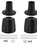 Matte Black Shower Knobs Replacement Kit 2 Pack With Bases Connectors Screws For Bathtub Faucet Handle Remodel Includes 2 Knobs Bases