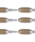 12 Pack 100 Grain Copper Arrow Heads with Whistle Broadheads for Archery Target Practice, shown in a row, durable metal finish