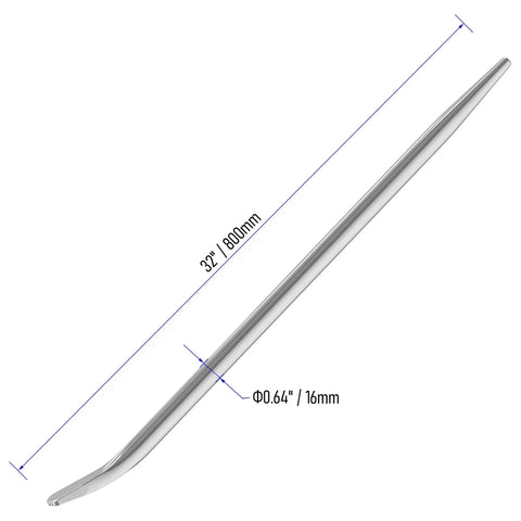 32 Inch Aligning Pry Bar With Non Slip Handle For Prying And Alignment Round Crowbar Sleever Bar Chrome Vanadium Steel with dimensions