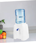 Go-To Mini Desktop Cold Water Dispenser With Built In Tap, compact design, tabletop jug holder, on home office desk