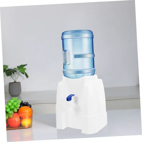 Go-To Mini Desktop Cold Water Dispenser With Built In Tap, compact design, tabletop jug holder, on home office desk