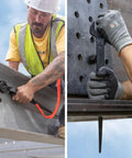 Worker using Workhorse Construction Spud Wrench With Tether Hole Made In USA 1-1/4 Inch Opening 3/4 Inch Bolt Fit For Heavy Nut