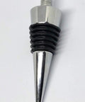 Sturdy Chrome Cone Bottle Stopper Kit For Wood Turning Lathes 20 Pack Featuring Dead Tight Silicone Seals and Rapid Swap Threads. Chrome cone with silicone grip.