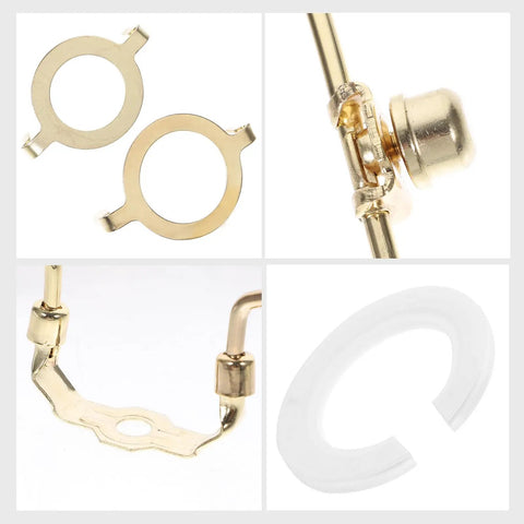 Adjustable Lampshade Harp Holder Kit With Lampshade Bracket And Hardware, Easy Install For Table Lamps, Sturdy Golden Finish