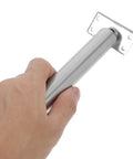 Hand holding Concealed Spring Door Closer With Auto Close For Home Doors Low Profile Hidden Mechanism Adjustable Tension Heavy Duty Silver Chromium