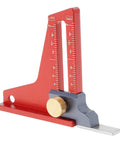 Pro Grade Woodworking Height Gauge For Quick Depth And Height Readouts, CNC Machined Aluminum Setting Gauge With Dual Scale on display