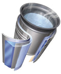 Cross-section diagram showing the insulation layers of a Hybrid Water Boiler And Warmer With Microcomputer Temperature Control.