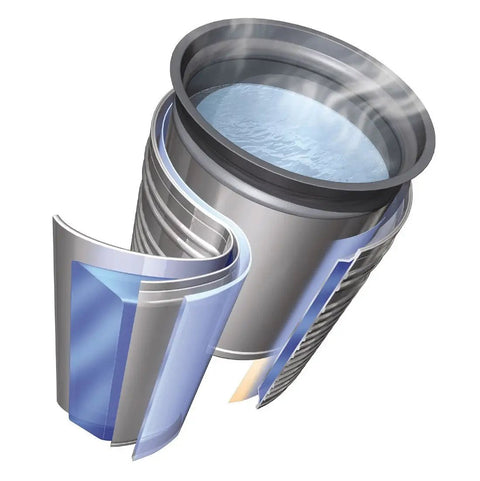 Cross-section diagram showing the insulation layers of a Hybrid Water Boiler And Warmer With Microcomputer Temperature Control.