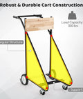 Heavy Duty Outboard Boat Motor Stand Carrier Cart Dolly for Storage and Maintenance Pro Steel Frame Supports 330 Lbs Capacity