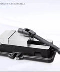 Heavy Duty Precision Vise With Angled Fixed Jaw Badass Grip For Cnc Milling Machines, 8 inch bench mount with strong lever.