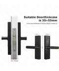 Straight Up Smart WiFi Door Lock Kicking Traditional Keys To The Curb Featuring Rapid Fingerprints Password Entry IC Card Reader And USB Charging For Totally Secure Keyless Home Entry Red Bronze dimensions and specifications guide