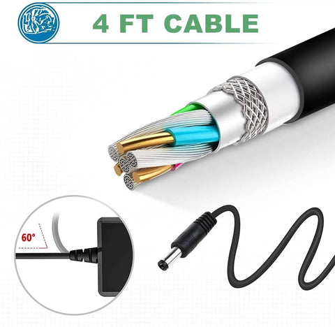4V AC Charger for Cordless Screwdrivers Circle Tip Worldwide 100 to 240V Input Replacement Dope Fast Charge Power Adapter cable detail.