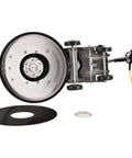 Corded High Speed Floor Burnisher, 20 Inch Cleaning Width, 120V, 1.5 HP, 1500 RPM, Includes 50 Foot Safety Power Cord, ETL And cETL Listed, Dry Floor Only, Heavy Duty Beast Pro Grade Industrial Floor Polisher showing underside pad driver and power cord.