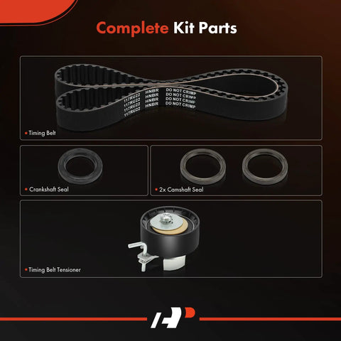 Engine Timing Belt Kit With Tensioner And Seals For Ford Fusion Escape Fiesta Transit Connect DOHC Turbocharged L4 1.5L 1.6L Fitment
