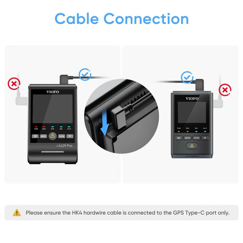 Hardwire Kit With 8 Fuse Tap Pack And Type C Port For Dash Cams cable connection guide for A229 and A119Mini2